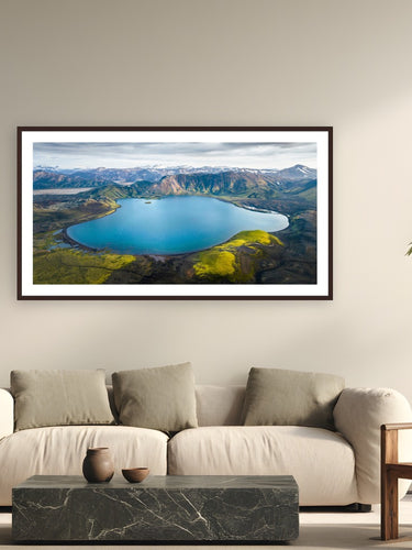 Fjallabak by Arthur Girard from Fjallabak, Iceland - framed black frame fine art photography displayed in a modern living room setting