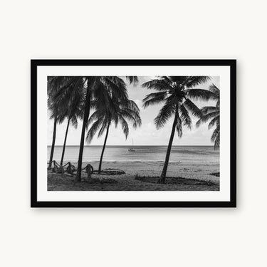 Black wood frame fine art print of Somewhere Else by Ben Gamlin, Middle Percy Island, Whitsundays — middle Percy Island sits 70 miles off the Queensland coast — reachable only by private boat.