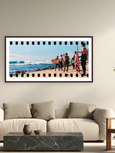 Watching A Dream by Devon Cardamone from Los Angeles, California - framed black frame fine art photography displayed in a modern living room setting