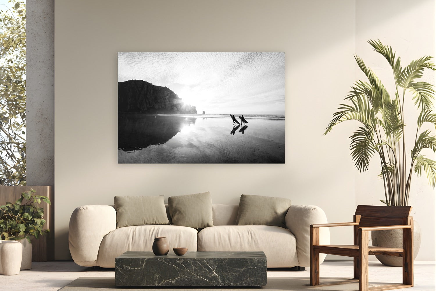Central Coast by Jeremy Bishop from Morro Bay, California - metal print fine art photography displayed in a modern living room setting