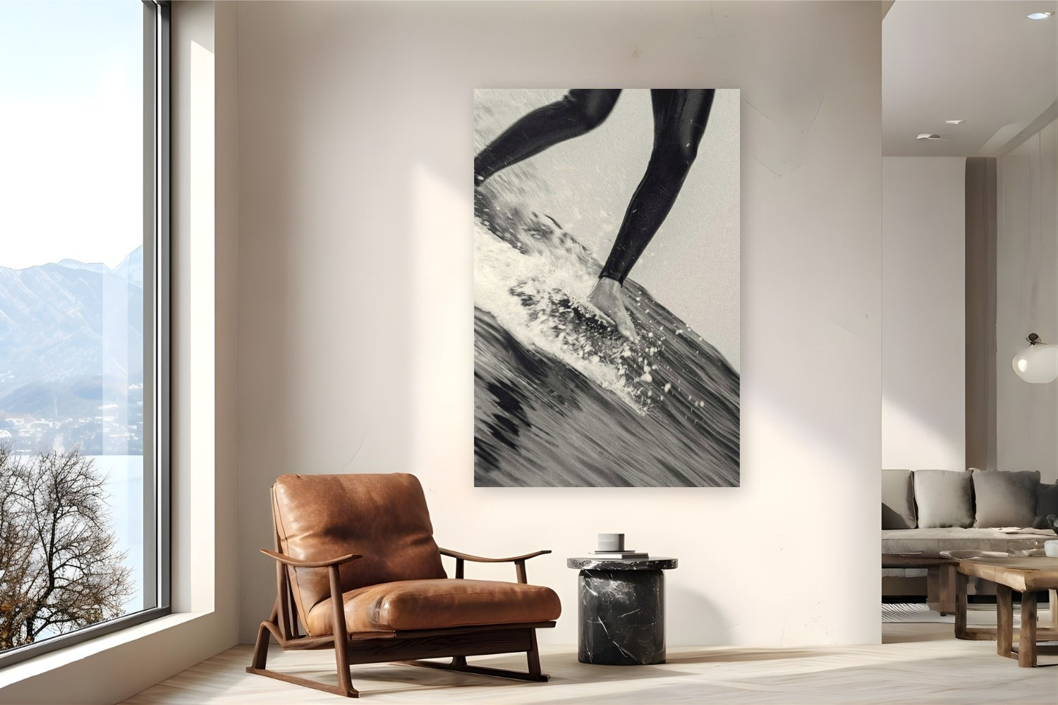 Glide by Jeremy Bishop from Morro Bay, California - metal print fine art photography displayed in a reading nook setting
