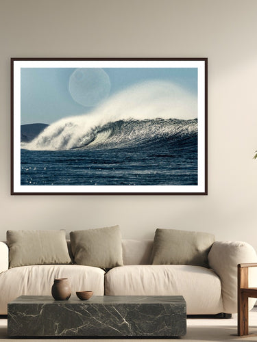 Offshore Breeze by Jeremy Bishop from Morro Bay, California - framed black frame fine art photography displayed in a modern living room setting