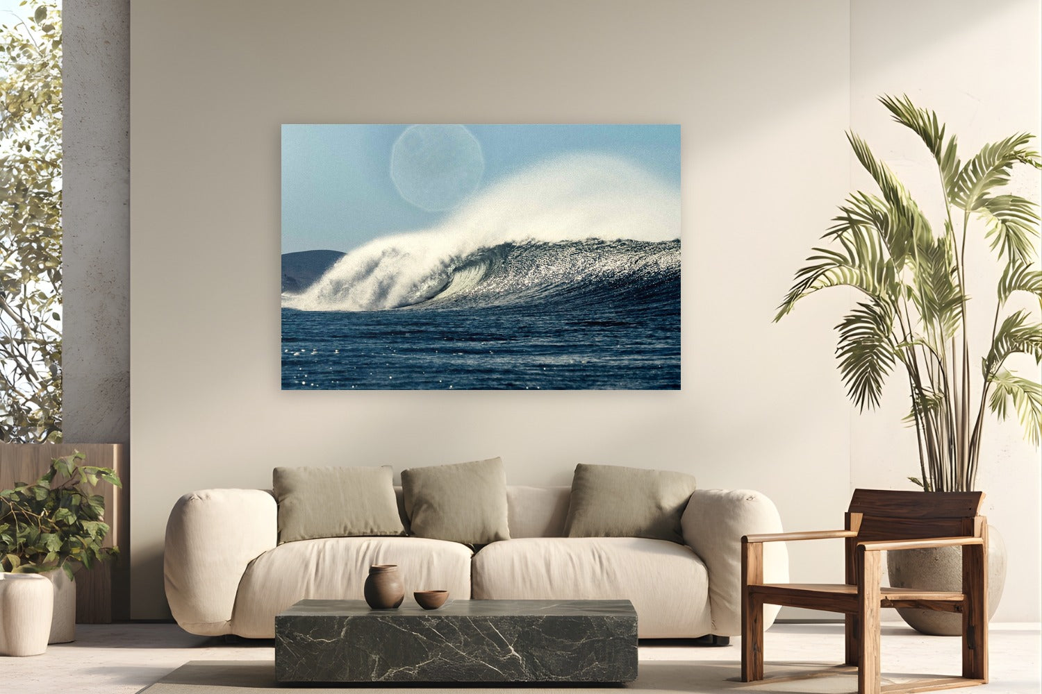 Offshore Breeze by Jeremy Bishop from Morro Bay, California - metal print fine art photography displayed in a modern living room setting