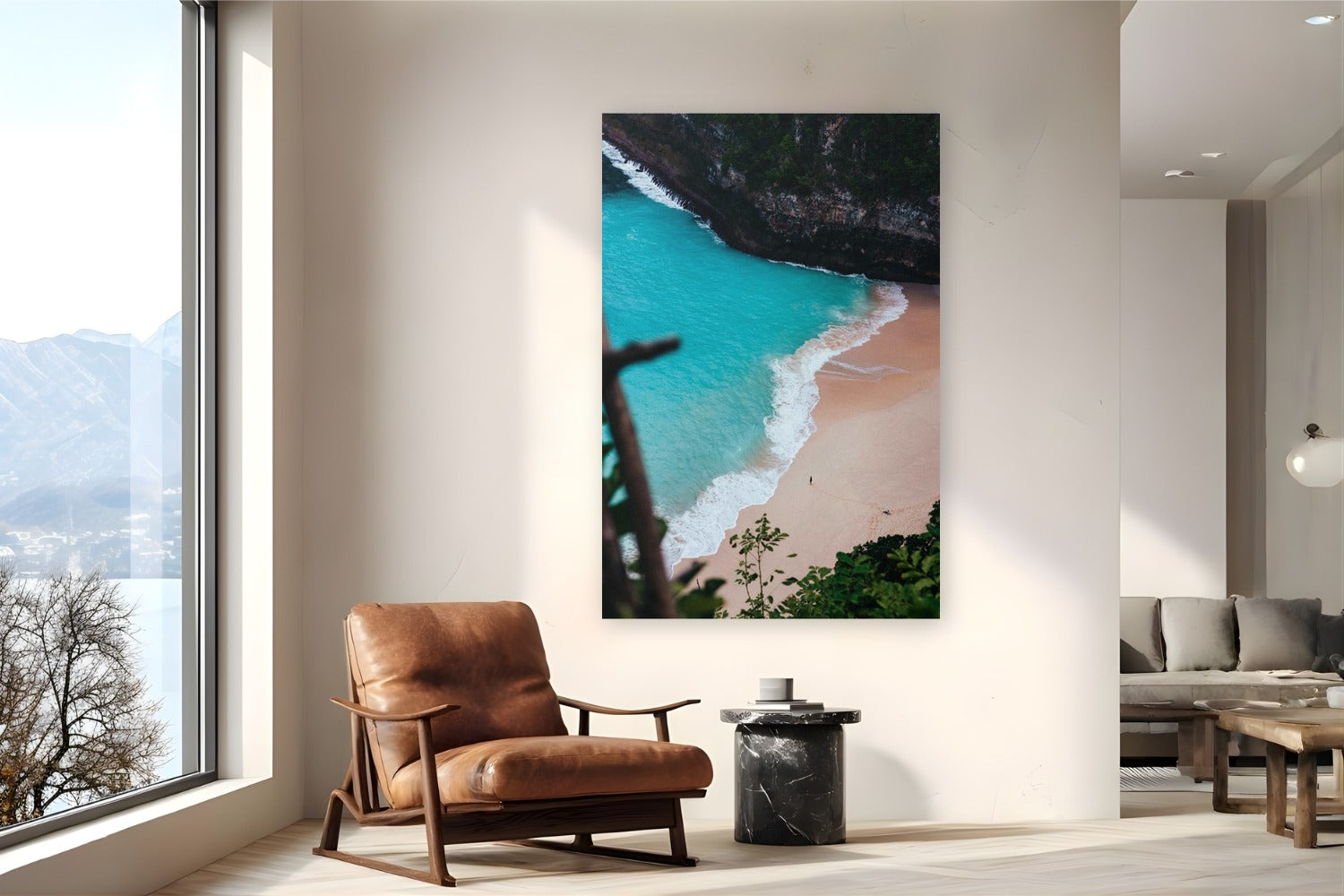 Stranded by Max Dickson from Bali, Indonesia - metal print fine art photography displayed in a reading nook setting