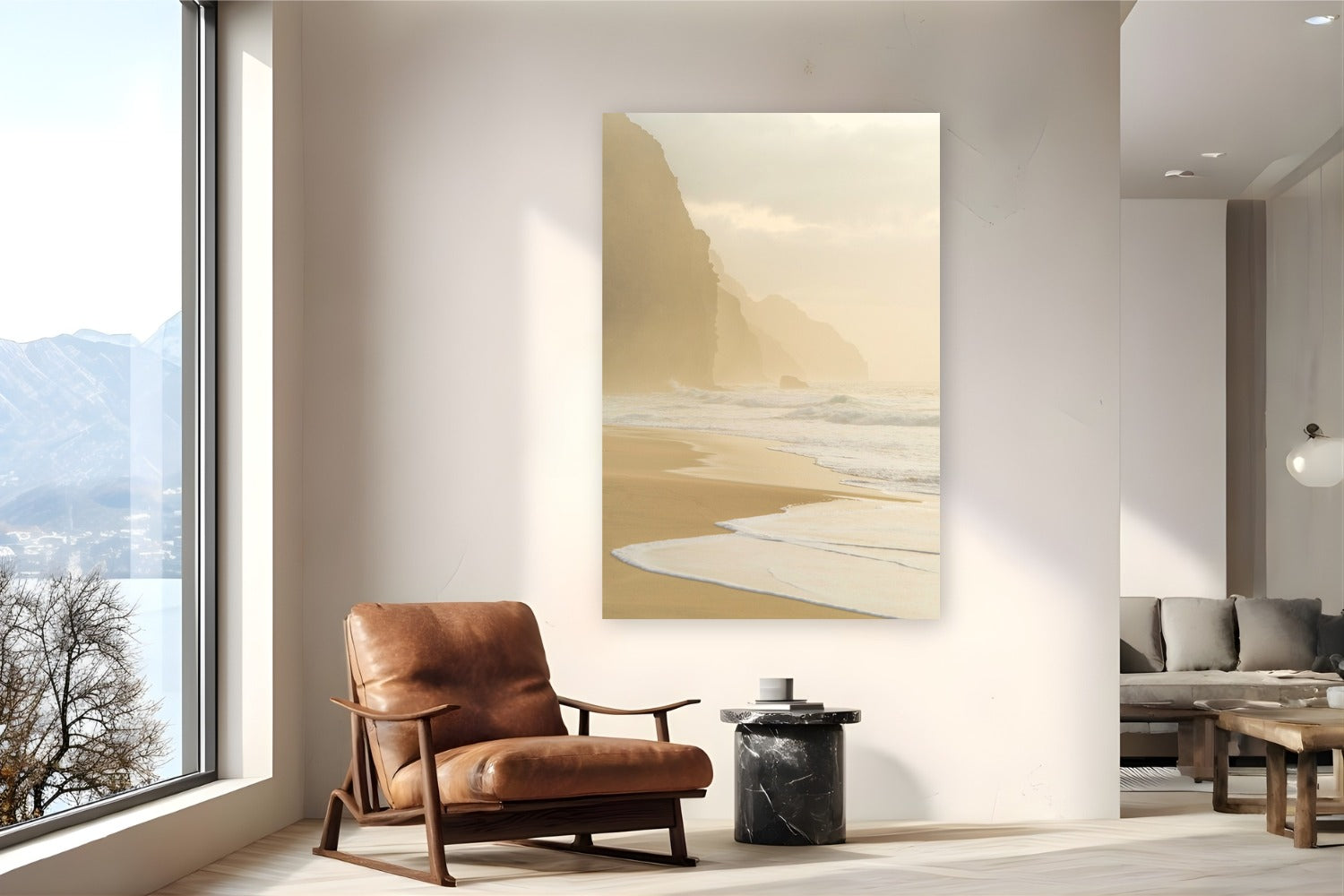 Uakea Lani by Natalie Nishioka from Kaua'i, Hawai'i - metal print fine art photography displayed in a reading nook setting