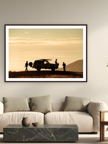 California Gold by Ryan Valasek from California - framed black frame fine art photography displayed in a modern living room setting