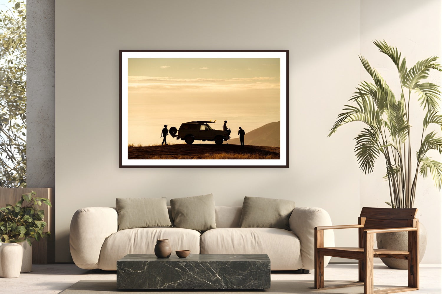 California Gold by Ryan Valasek from California - framed black frame fine art photography displayed in a modern living room setting