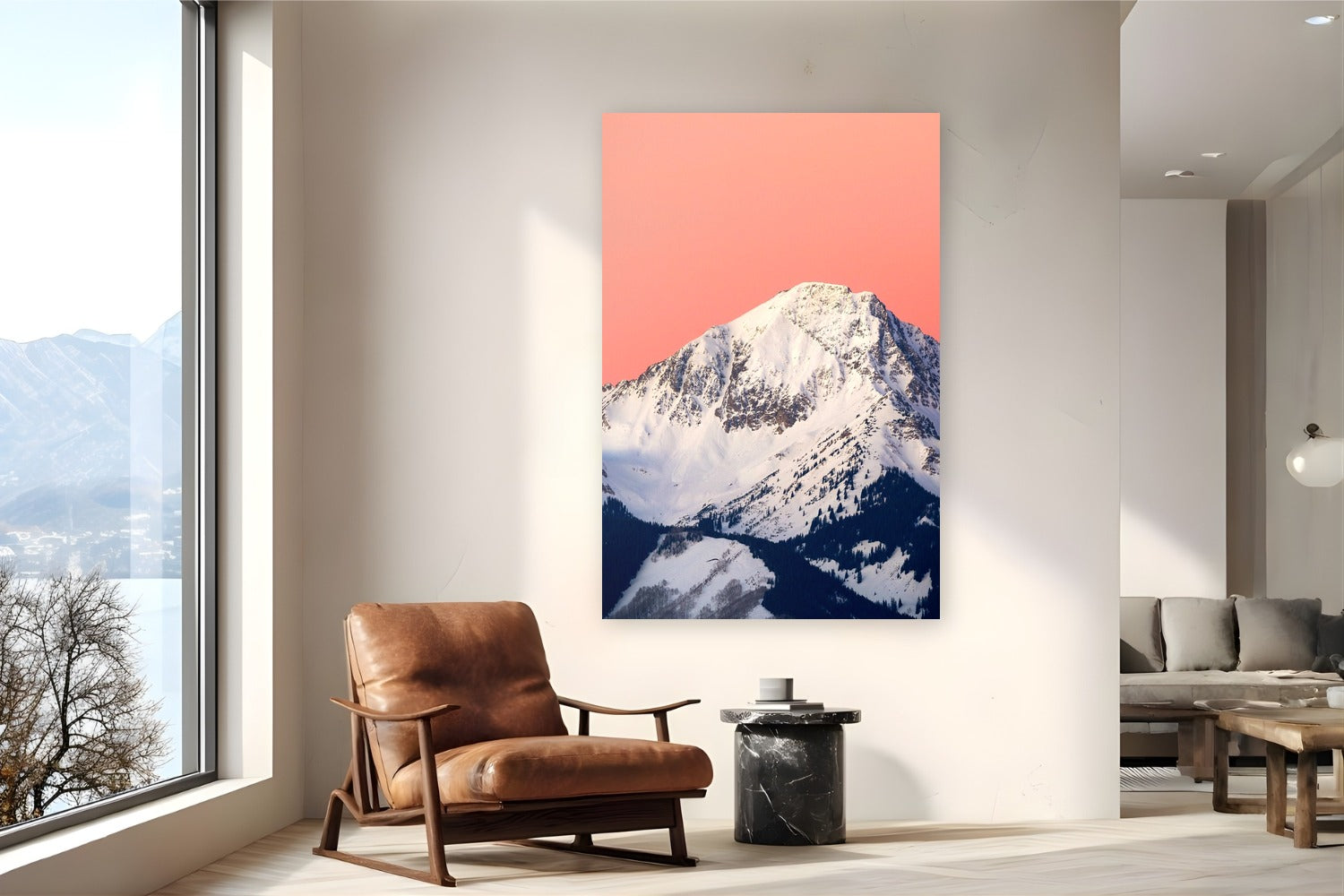 Sorbet Sunrise by Sam Ferguson from Mt. Daly, Colorado - metal print fine art photography displayed in a reading nook setting