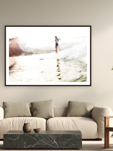 Lady Dancer by The Pickled Image from Kauai, Hawai'i - framed black frame fine art photography displayed in a modern living room setting
