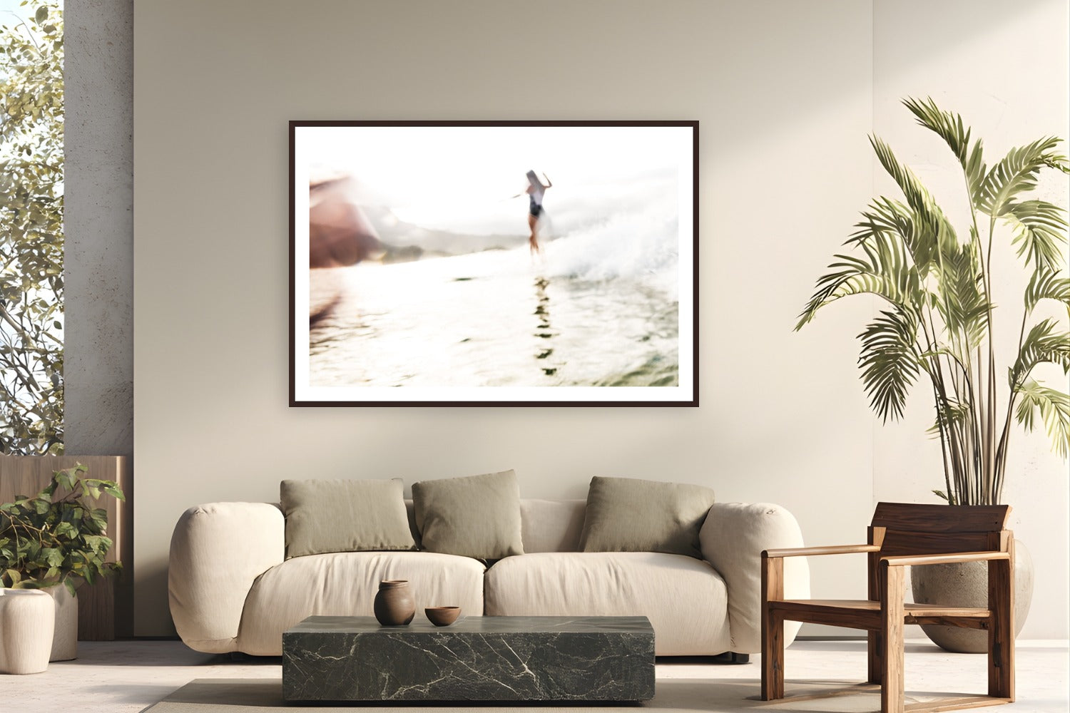 Lady Dancer by The Pickled Image from Kauai, Hawai'i - framed black frame fine art photography displayed in a modern living room setting
