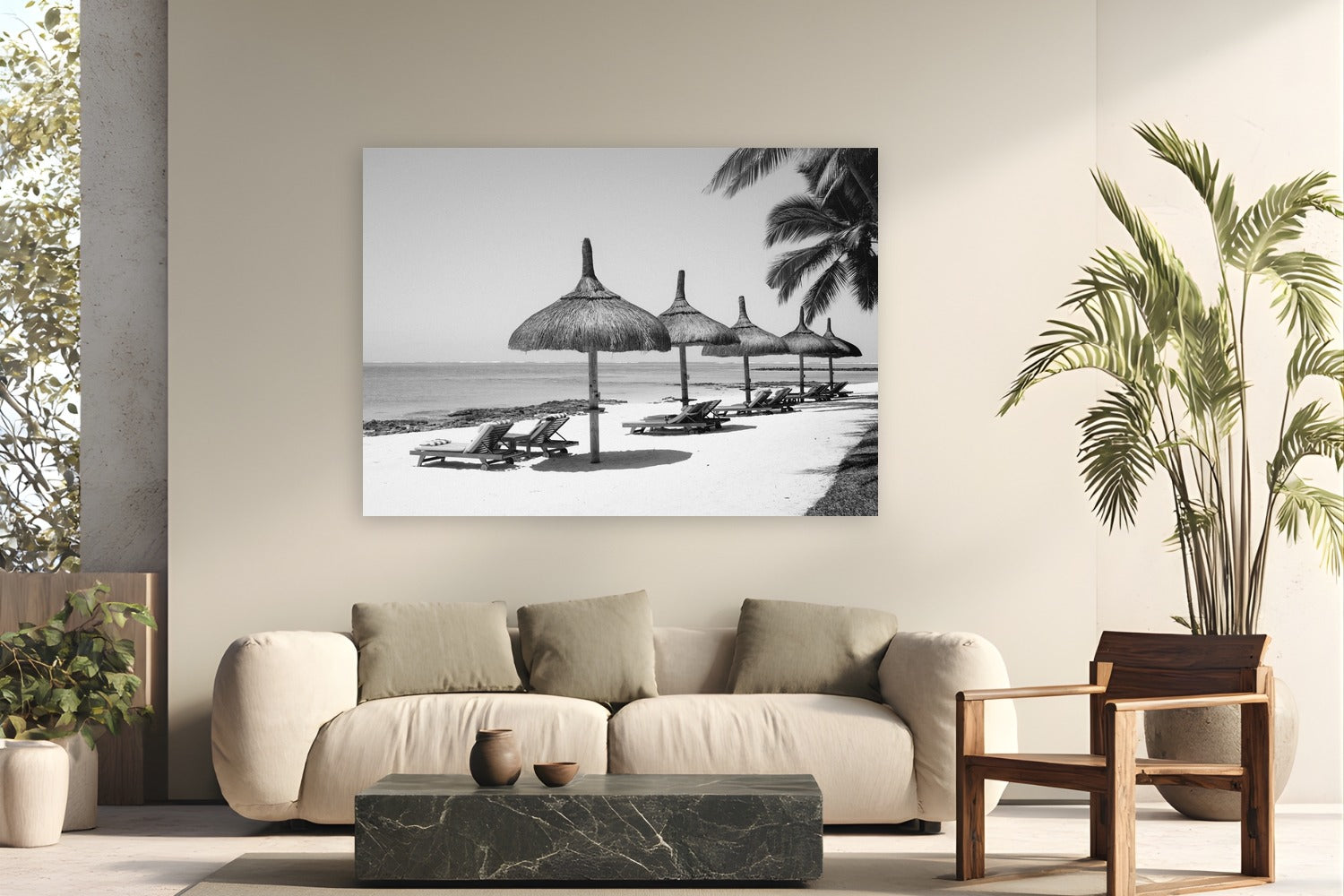 Island Time by Alex Wood from Pointe de Flacq, Mauritius - metal print fine art photography displayed in a modern living room setting