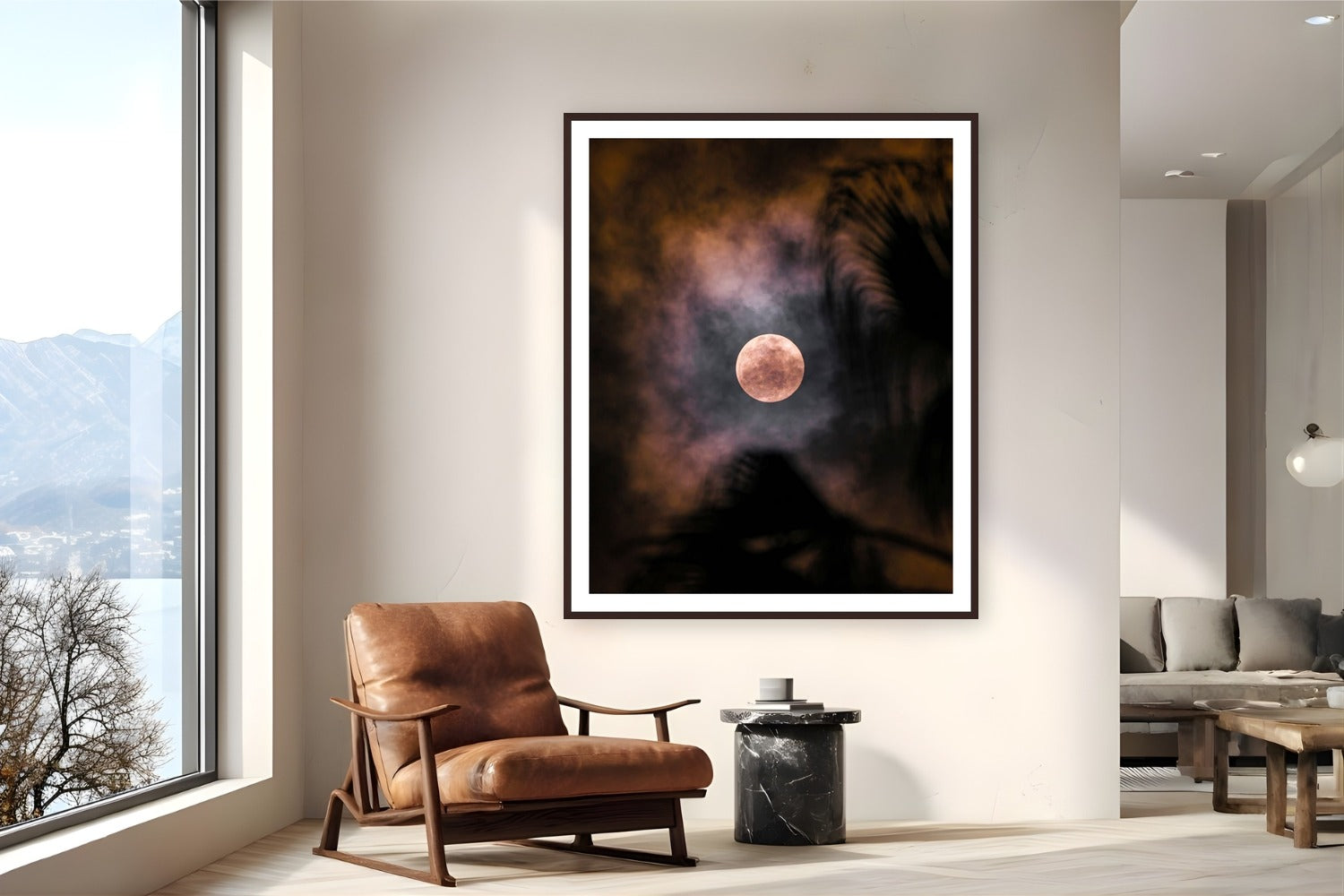 Look Up by Alex Wood from San Diego, California - framed black frame fine art photography displayed in a reading nook setting