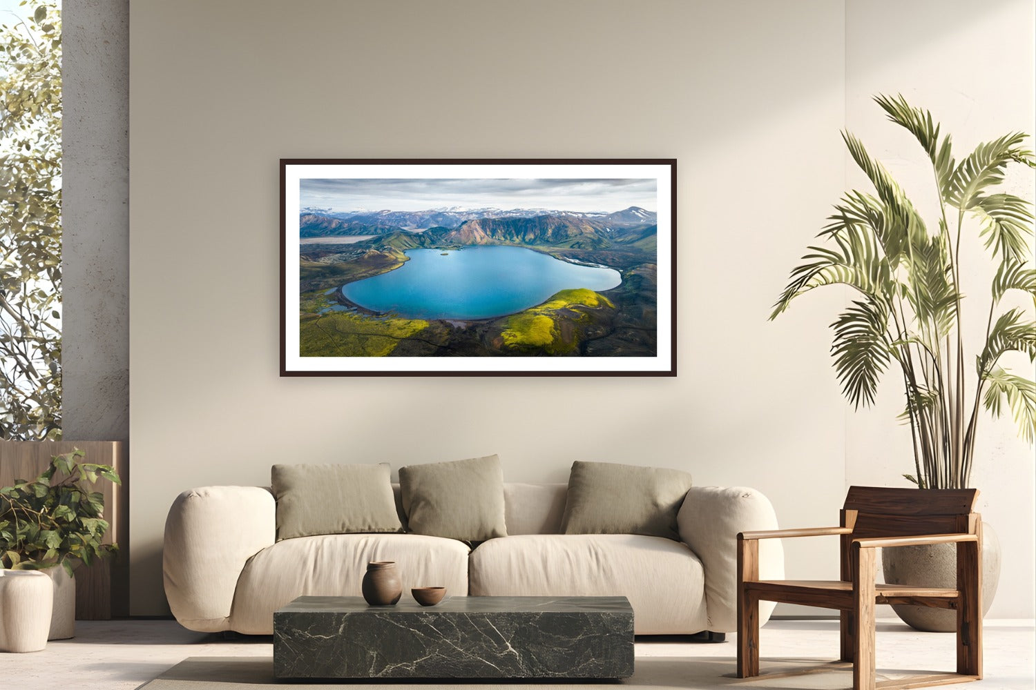 Fjallabak by Arthur Girard from Fjallabak, Iceland - framed black frame fine art photography displayed in a modern living room setting