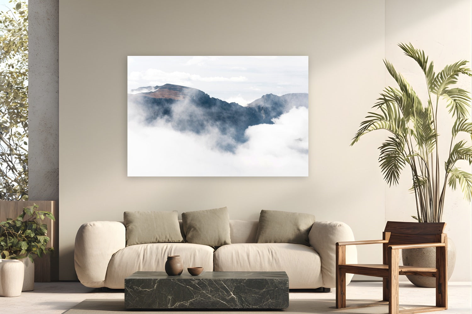 Rocky Mountain by Arthur Girard from Rocky Mountain National Park, CO - metal print fine art photography displayed in a modern living room setting