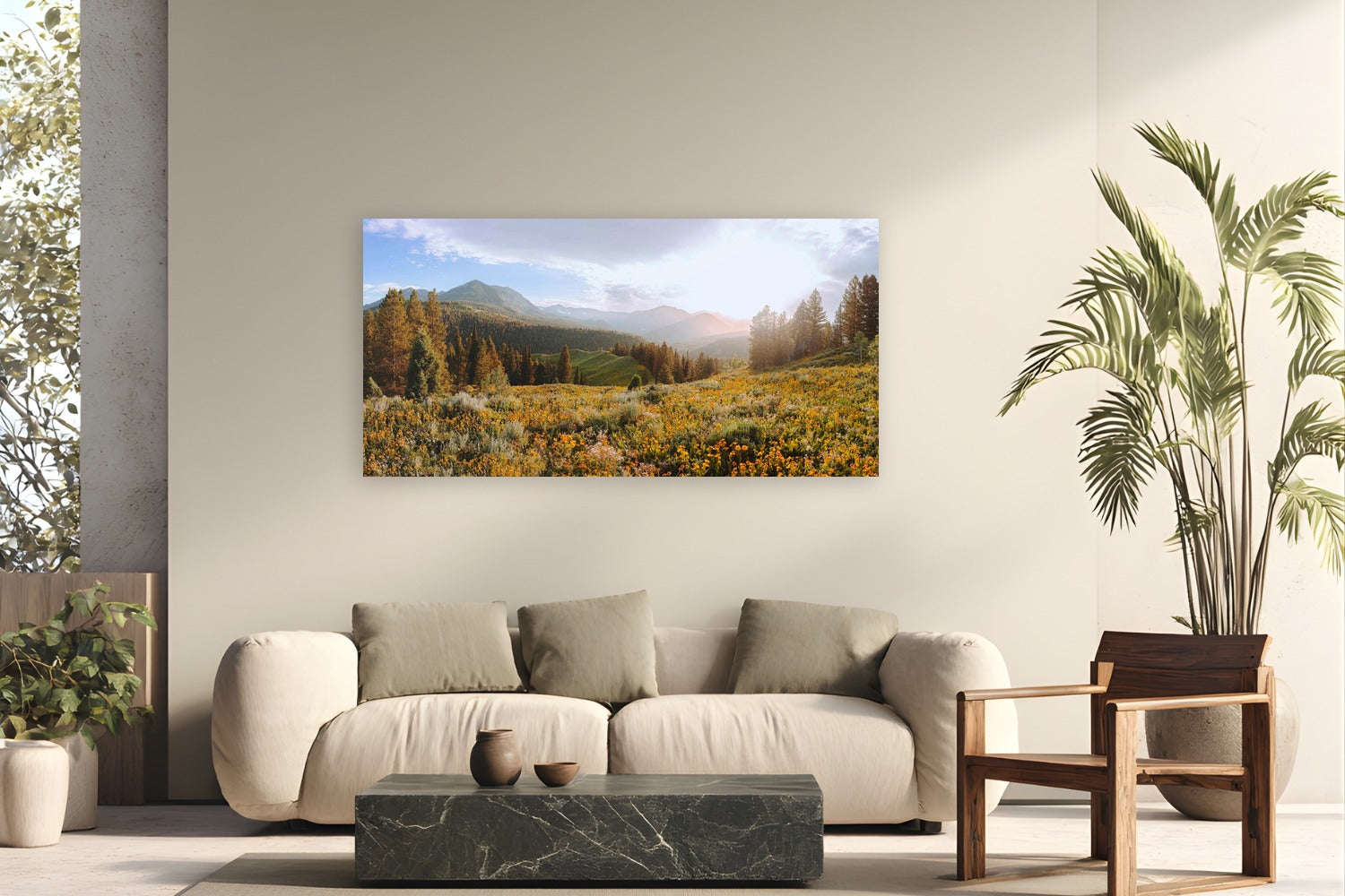 Close to Heaven by Bree Banning from Wyoming - metal print fine art photography displayed in a modern living room setting