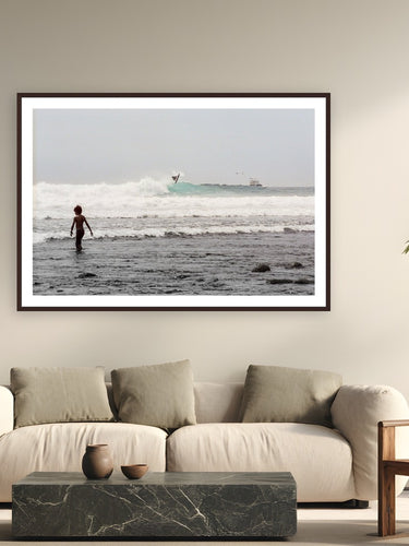 Paying Attention by Devon Cardamone from San Clemente, California - framed black frame fine art photography displayed in a modern living room setting