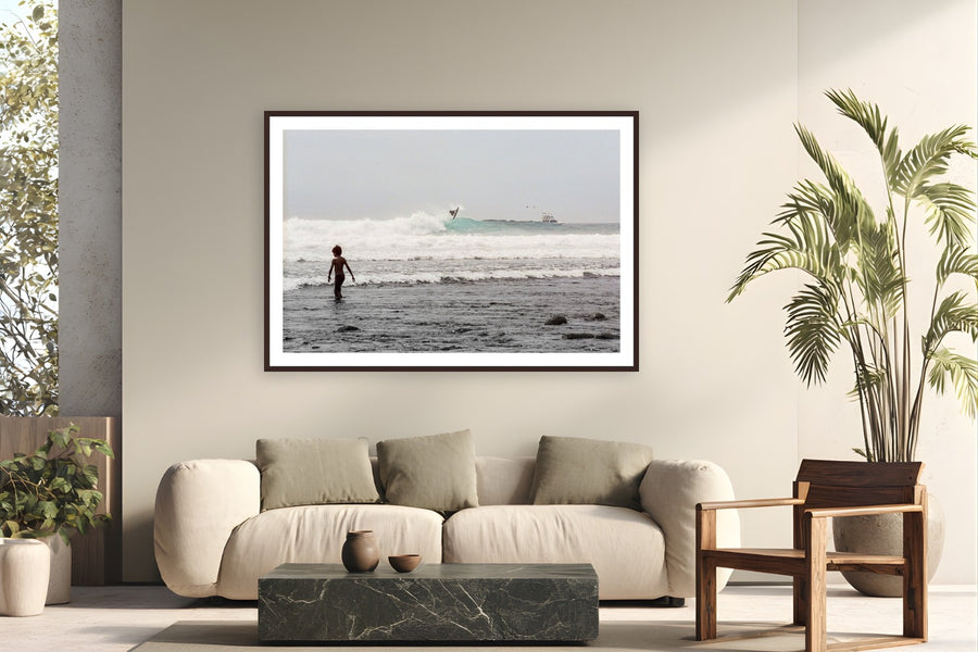 Paying Attention by Devon Cardamone from San Clemente, California - framed black frame fine art photography displayed in a modern living room setting