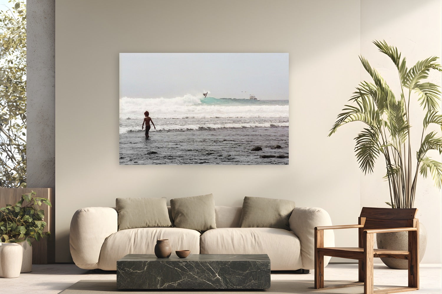 Paying Attention by Devon Cardamone from San Clemente, California - metal print fine art photography displayed in a modern living room setting