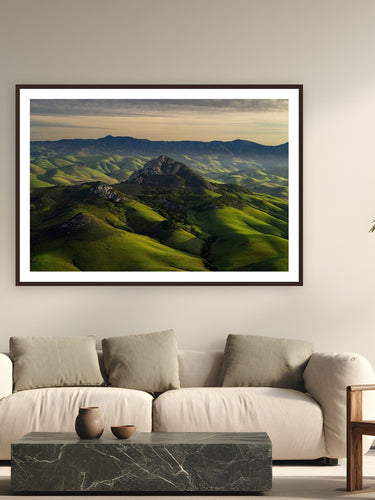 9 Sisters by Jeremy Bishop from San Luis Obispo, California - framed black frame fine art photography displayed in a modern living room setting