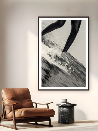 Glide by Jeremy Bishop from Morro Bay, California - framed black frame fine art photography displayed in a reading nook setting