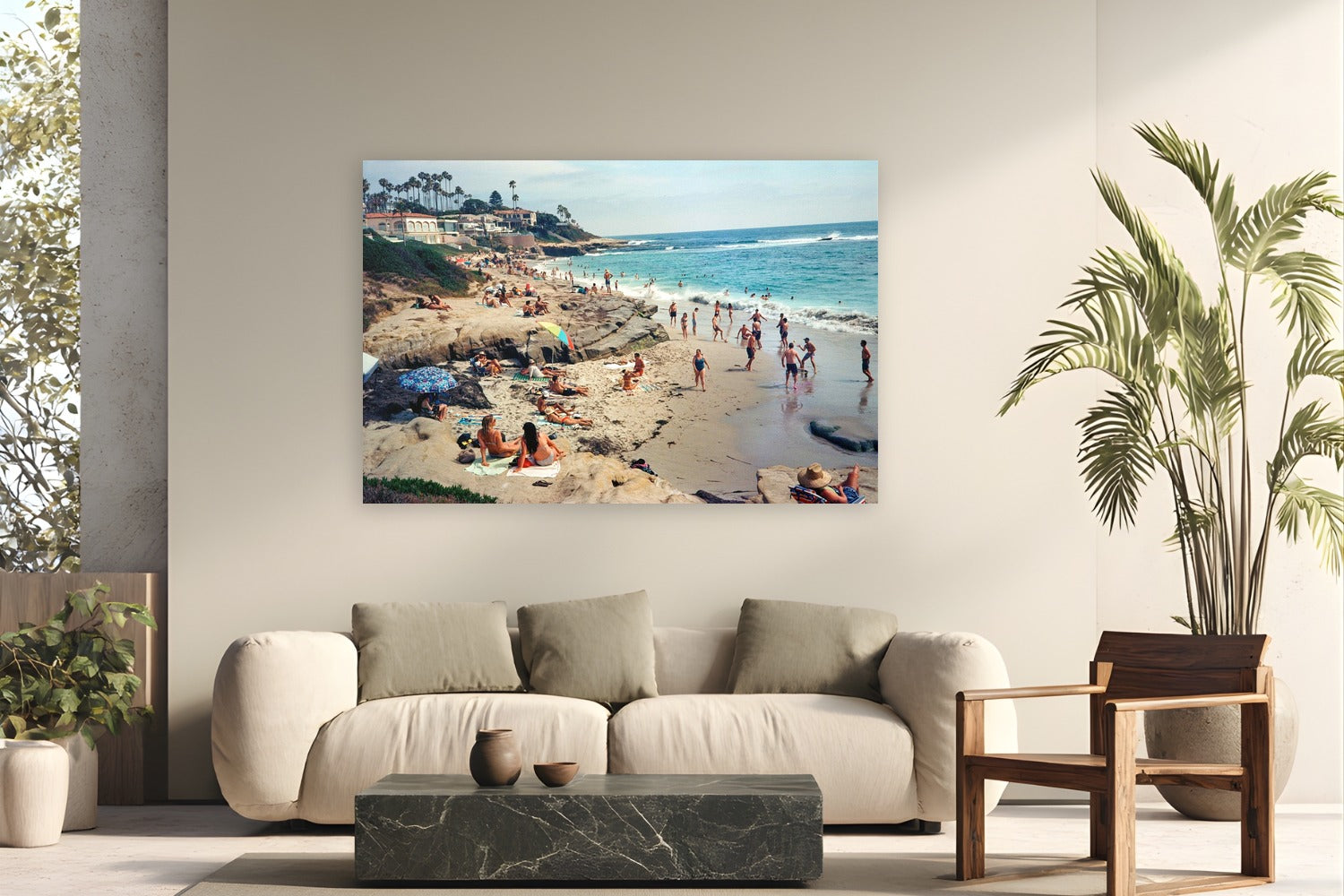Summer Fun by Luis Ortega from La Jolla, California - metal print fine art photography displayed in a modern living room setting