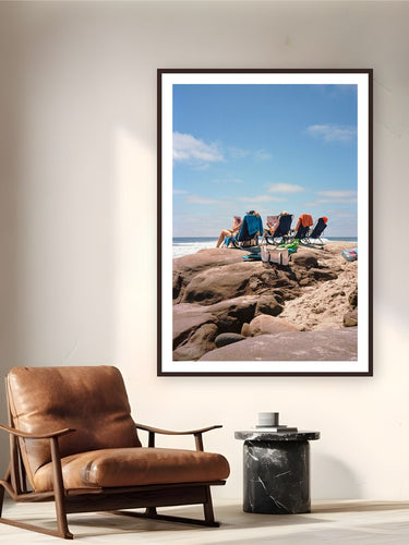 Summer Reading by Luis Ortega from San Diego, California - framed black frame fine art photography displayed in a reading nook setting