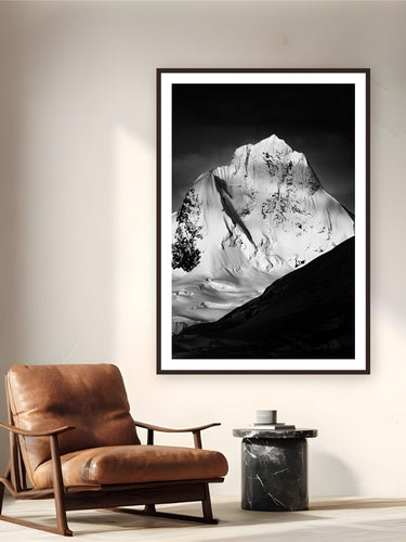 Monolith by Tamara Susa from Antarctica - framed black frame fine art photography displayed in a reading nook setting