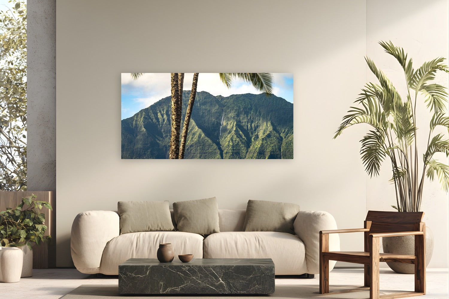 Nāmolokama by The Pickled Image from Kaua'i, Hawaii - metal print fine art photography displayed in a modern living room setting